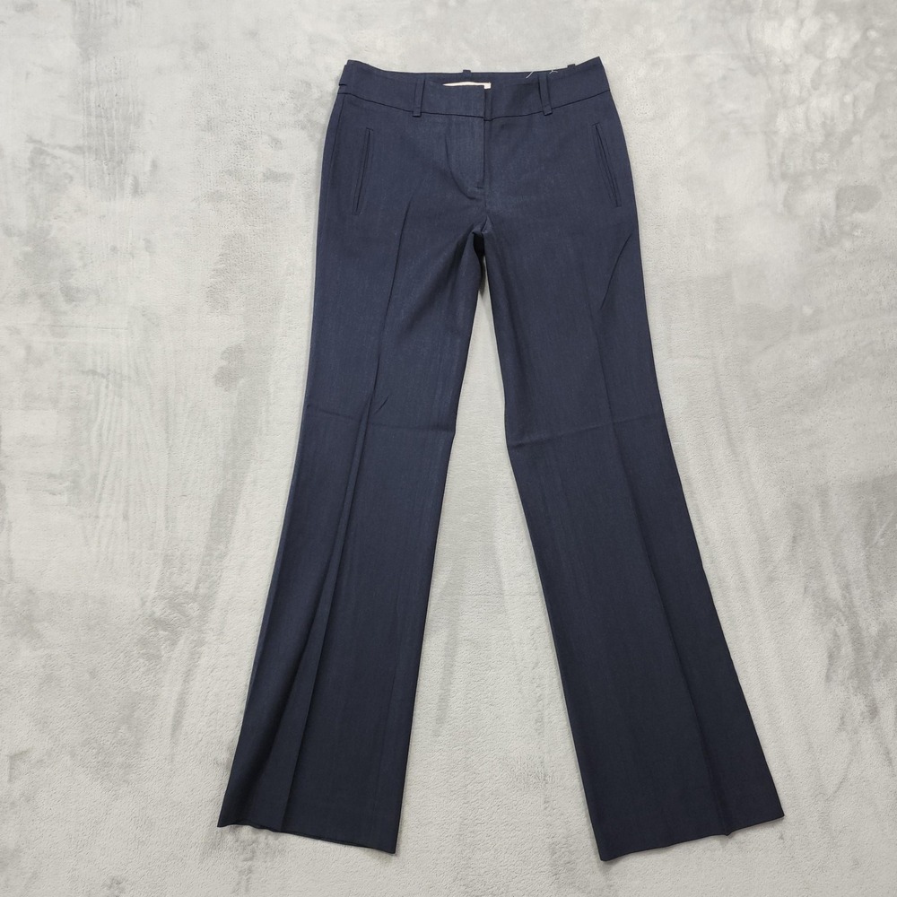 LOFT Pants Womens 00P PETITE Blue Kate Dress Twill Trouser Stretch Office Career